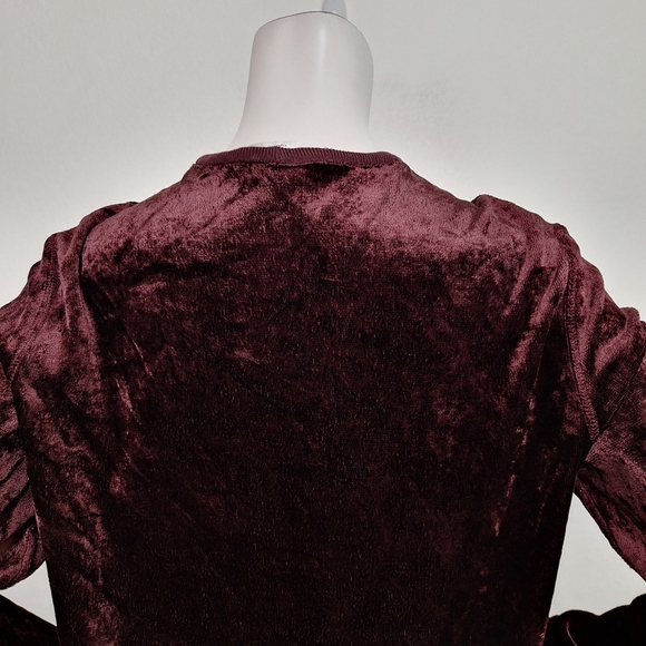Sonia Rykiel Paris Rare Whimsigoth Burgundy Velvet Jacket Made in France Sz.M/L - Picture 5 of 10